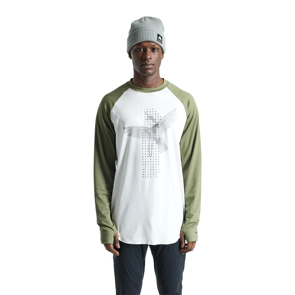 Burton 2025 Roadie Tech Tee - Stout White/Forest Moss