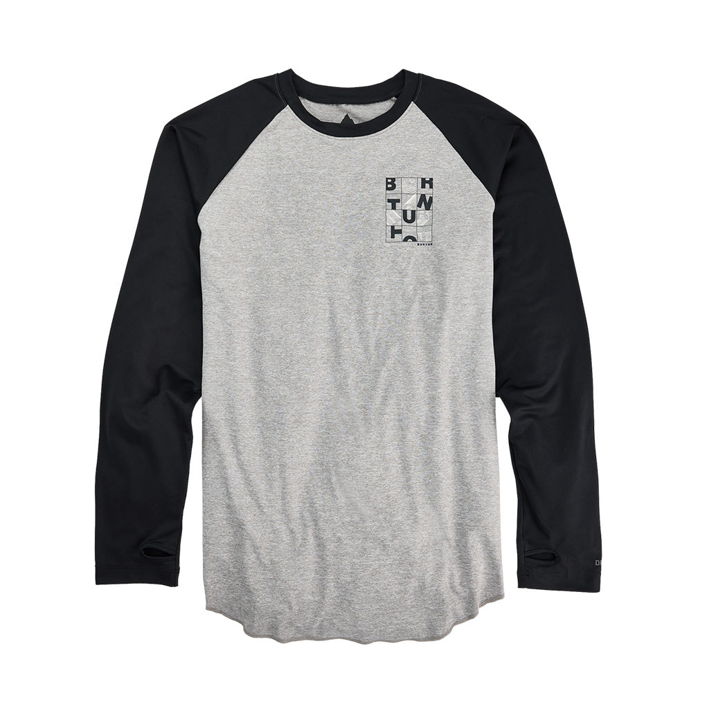 Burton Roadie Tech Tee True Black Grey Heather