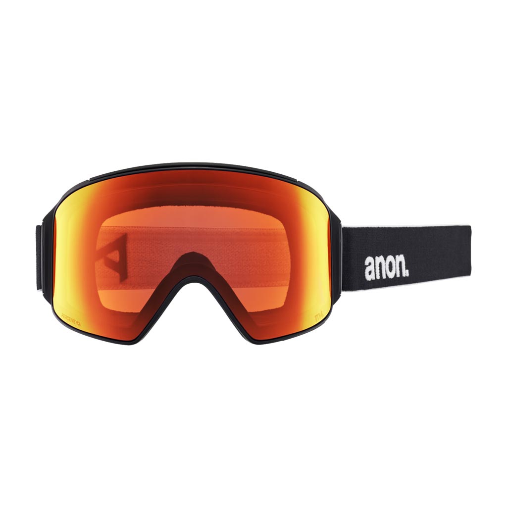 Anon M4 Low Bridge Cylindrical Goggle - Black/Sun Red