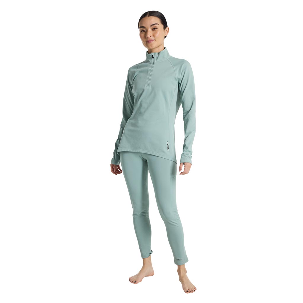 Burton 2025 Womens Heavyweight X 1/4 Zip - Petrol Green