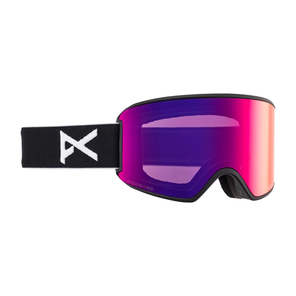 Anon WM3 Goggle + Extra Lens - Black/Sun Red