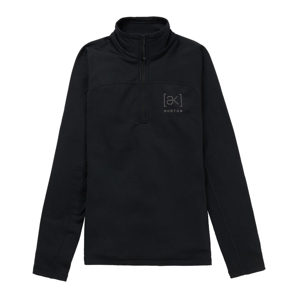 Burton Womens AK Helium 1/4 Zip Grid Fleece - True Black