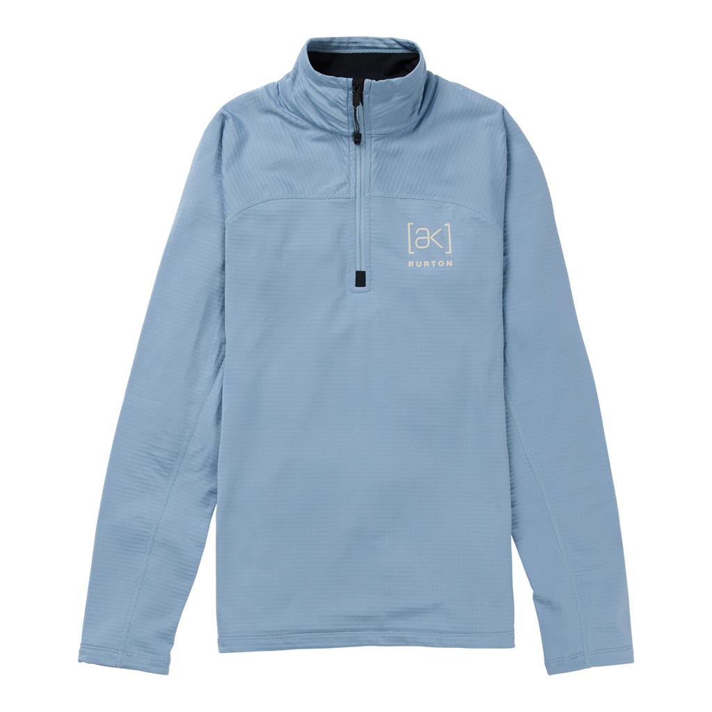 Burton Womens AK Helium 1/4 Zip Grid Fleece - Dusty Blue