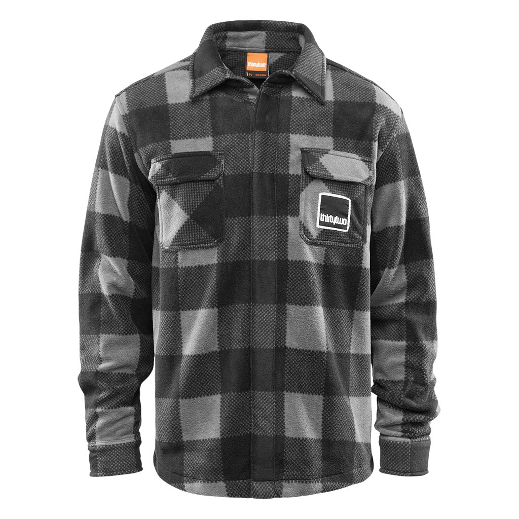 32 2025 Rest Stop Fleece Shirt - Black/Charcoal