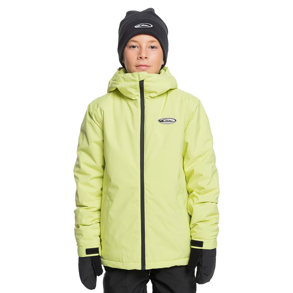 Quiksilver 2025 High In The Hood Kids Jacket - Celery Green