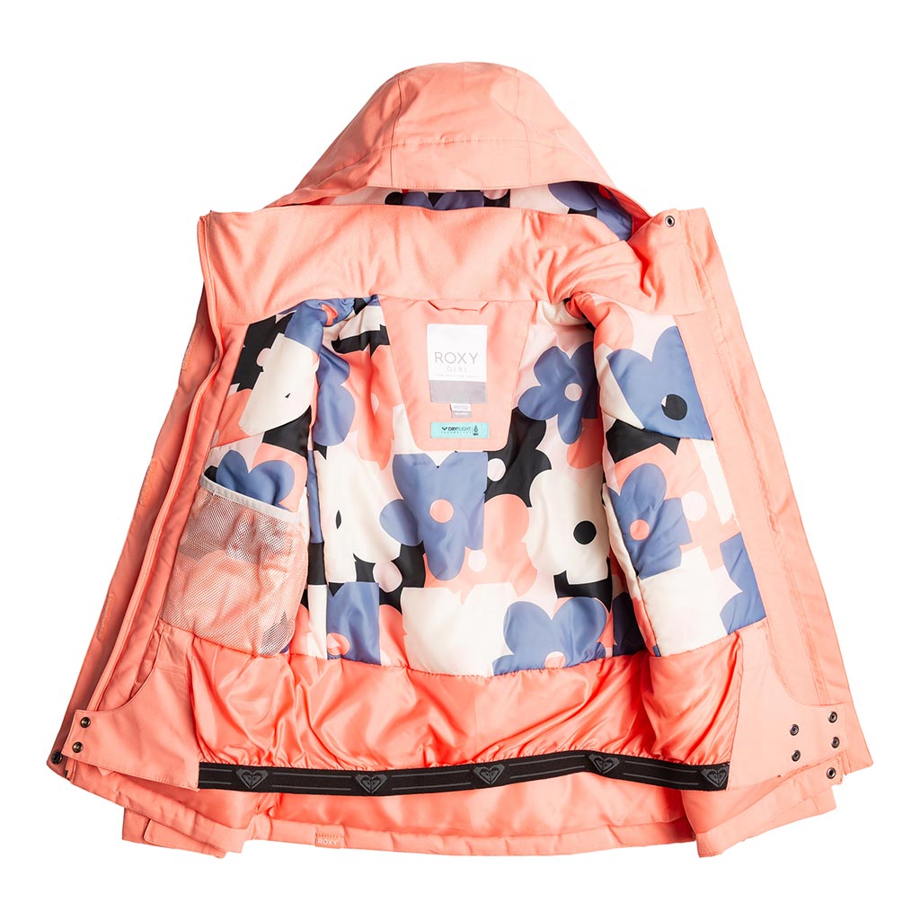 Roxy 2025 Girls Galaxy Jacket - Peach Pink