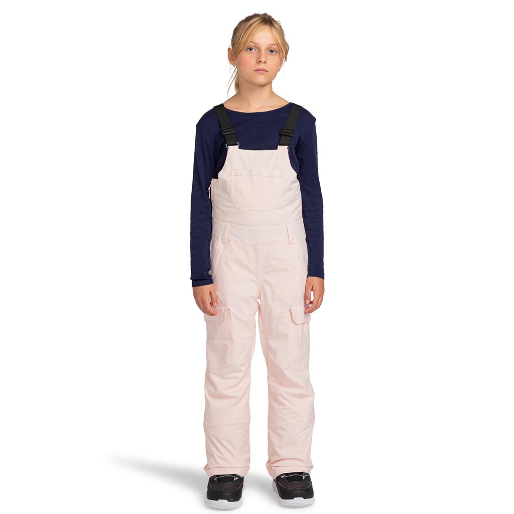 Roxy 2025 Girls Non Stop Bib Pant - Pink Salt