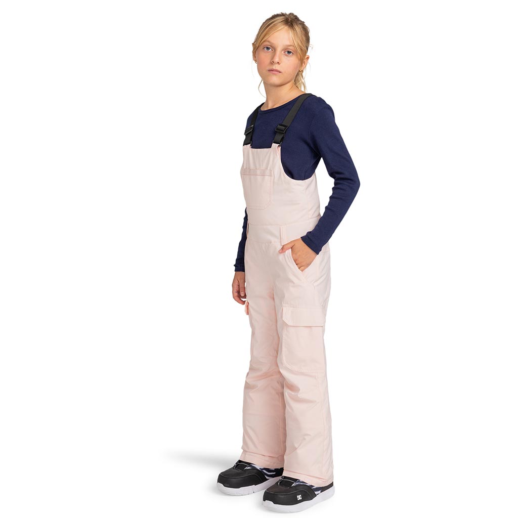 Roxy 2025 Girls Non Stop Bib Pant - Pink Salt