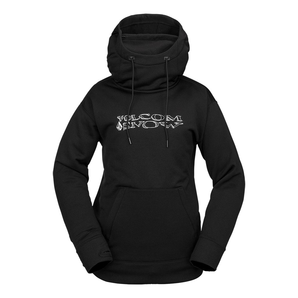 Volcom 2025 Womens Riding Hydro Pullover Hoodie - Black