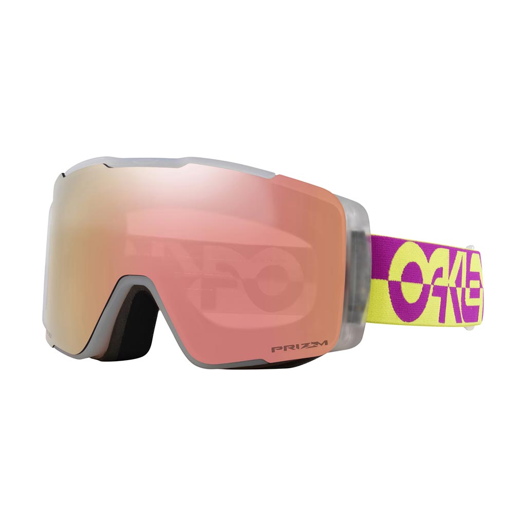 Oakley Line Miner Pro M Prizm Snow Goggle + Extra Lens - Purple Yellow Duality/Rose Gold