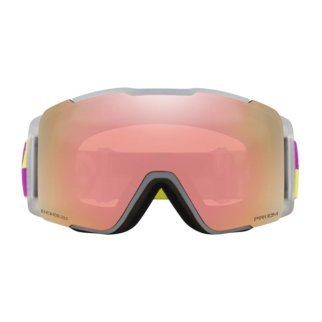 Oakley Line Miner Pro M Prizm Snow Goggle + Extra Lens - Purple Yellow Duality/Rose Gold