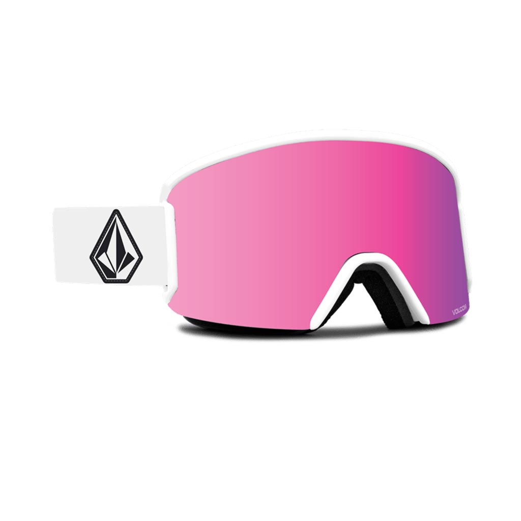 Volcom 2024 Garden Goggle with Extra Lens - Matte White/Pink Chrome